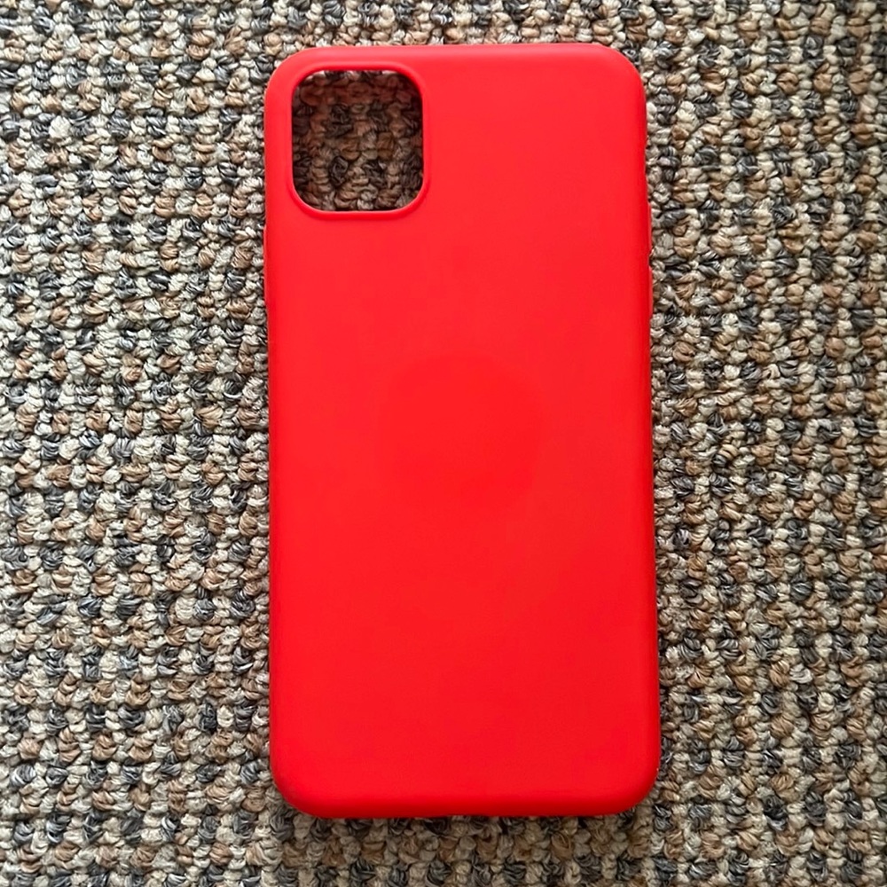 Plain Red silicone phone case